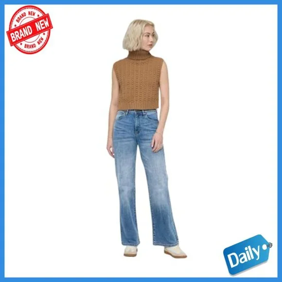 Midweight Performance Denim Wide Leg High Rise Stretch Jeans